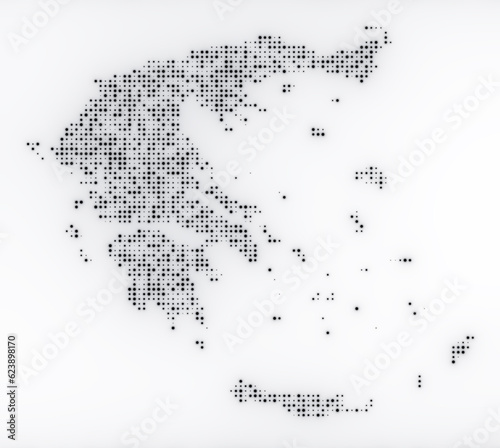 Map of Greece on a white background