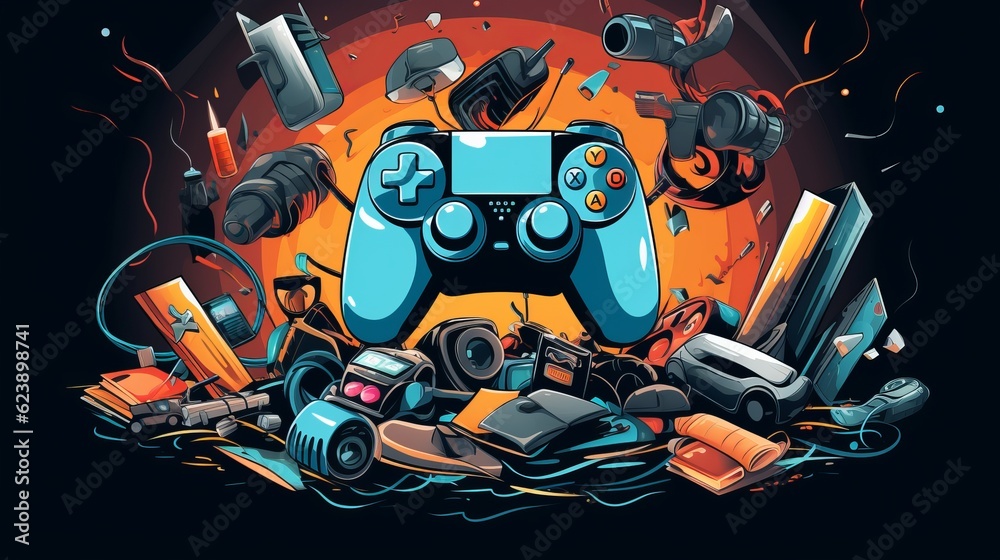 Gaming Joystick Abstract art