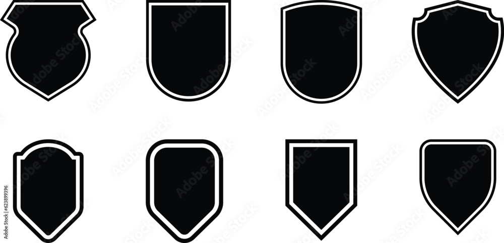 Shield Badge Shape Template Set