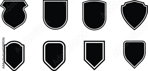 Foto Shield Badge Shape Template Set