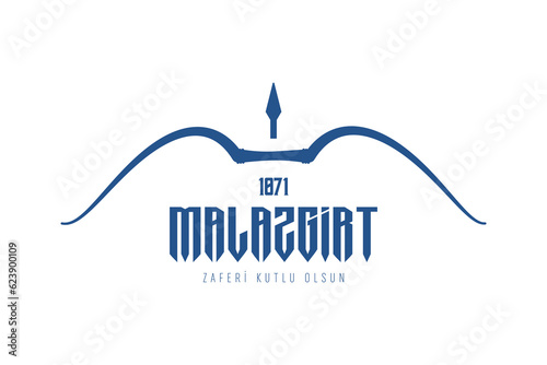 1071 August 26, Malazgirt Zaferi Kutlu Olsun. (Happy Malazgirt Victory) Greeting card, banner, social media template, banner vector illustration. photo