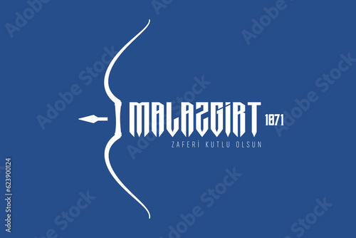 1071 August 26, Malazgirt Zaferi Kutlu Olsun. (Happy Malazgirt Victory) Greeting card, banner, social media template, banner vector illustration.
