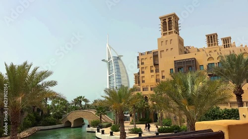 beautiful view of the Burj Al Arab Jumeirah hotel photo