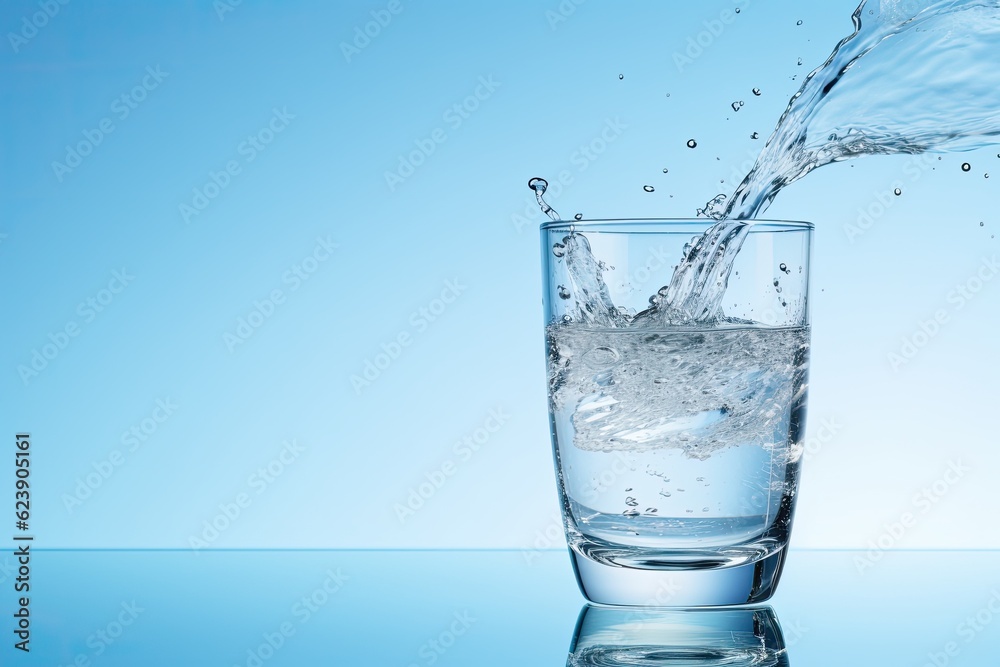 Glass with water. Illustration AI Generative.. Glass with water. Illustration AI Generative..