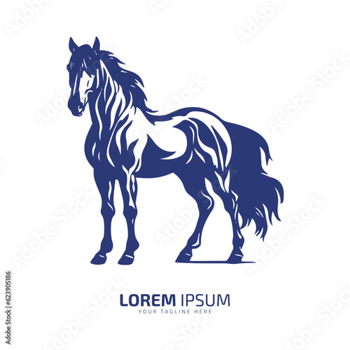 horse logo icon vector illustration design template silhouette isolated symbol element