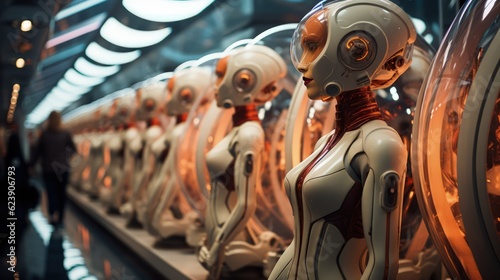 Female androids getting shown at a convention - A look into the future - sold like cars 4