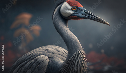 Crane bird beautiful sarus nature dreamstime photography image AI generated art photo