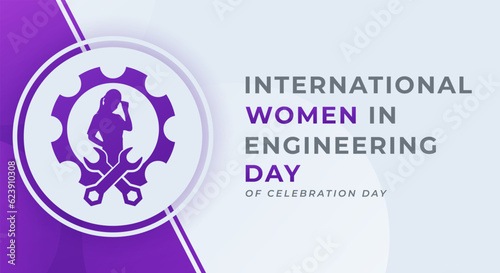 International Women in Engineering Day Vector Design Illustration for Background, Poster, Banner, Advertising, Greeting Card