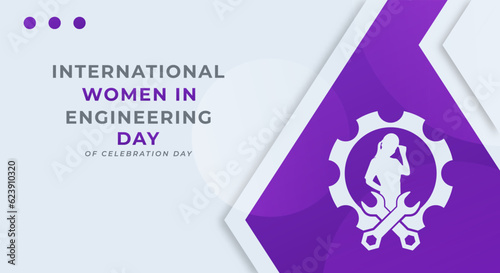 International Women in Engineering Day Vector Design Illustration for Background, Poster, Banner, Advertising, Greeting Card