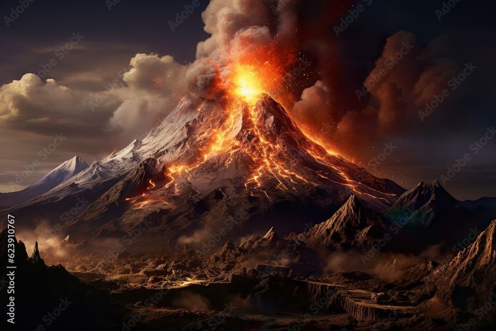 volcanic eruption | Generative AI