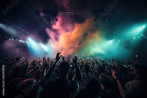 Energetic shot of a rock concert