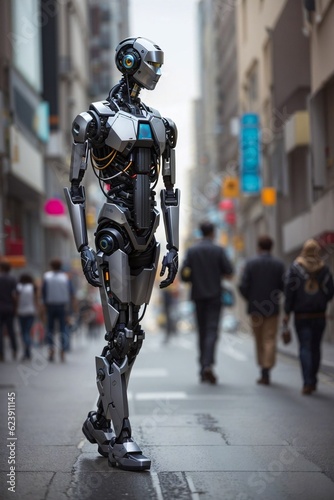 Futuristic Android in Society