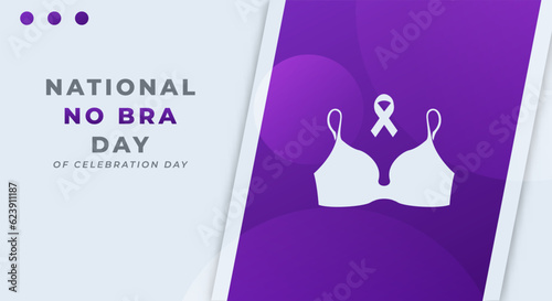 National No Bra Day Celebration Vector Design Illustration for Background, Poster, Banner, Advertising, Greeting Card