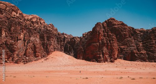 Desert with mountains in background. An image from Tabuk, Saudi Arabia. © spcXmky