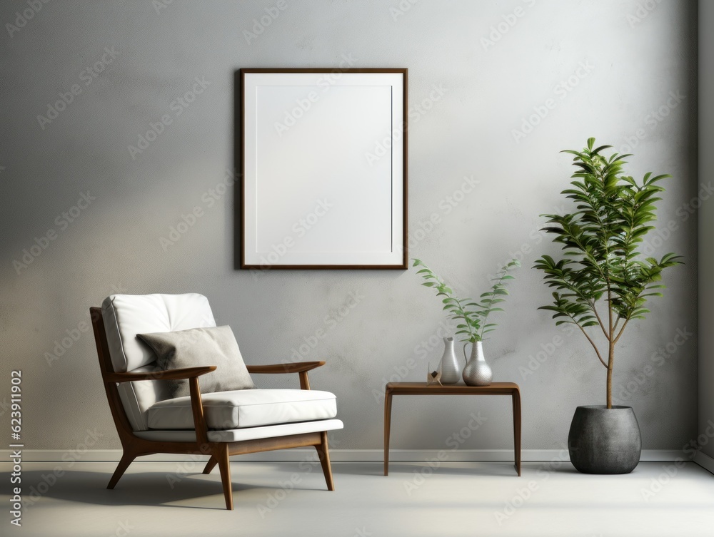 AI-Infused Minimal Wall Art Mockup AI-Infused Minimal Wall Art Mockup