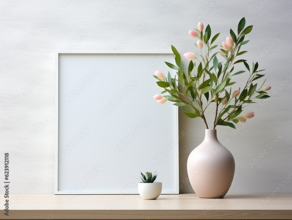 AI-Driven Minimalist Wall Art Mockup AI-Driven Minimalist Wall Art Mockup