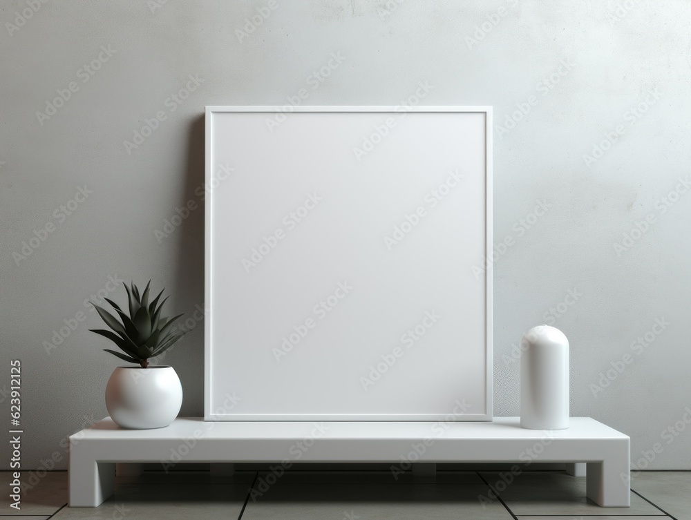 AI-Driven Minimalist Wall Art Mockup AI-Driven Minimalist Wall Art Mockup
