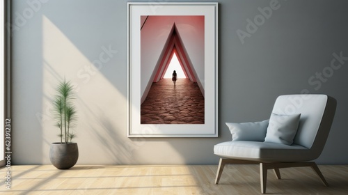 Contemporary AI-Enhanced Wall Art Mockup