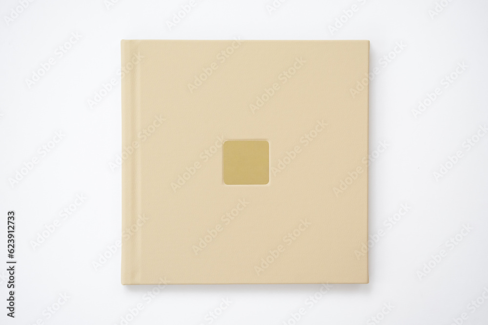 Photo album with leather hardcover and frame for design and personalization Photo album with leather hardcover and frame for design and personalization