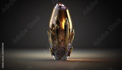 Glass flaming bullet transparent flying bullets png illustration picture AI generated art