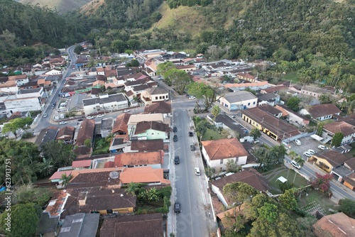 Aerial view of Monteiro Lobato, small city in Brazil.