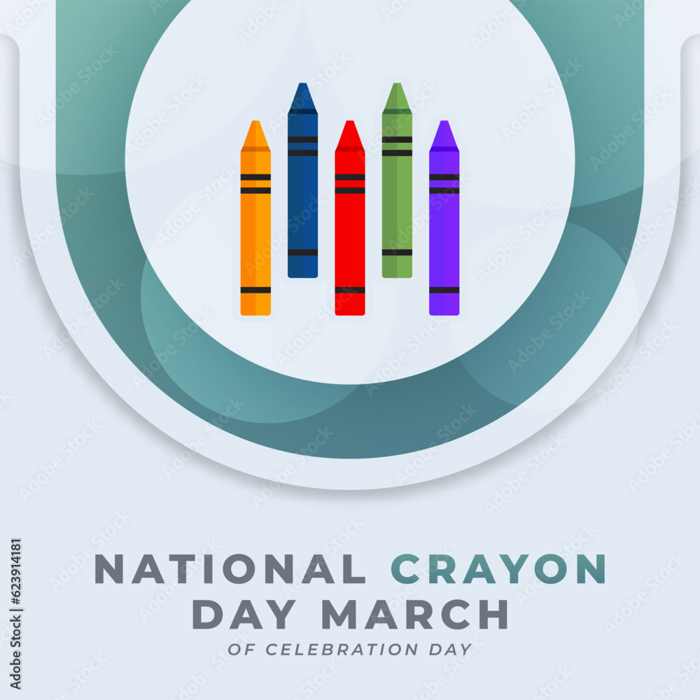 National Crayon Day Celebration Vector Design Illustration for Background, Poster, Banner, Advertising, Greeting Card National Crayon Day Celebration Vector Design Illustration for Background, Poster, Banner, Advertising, Greeting Card