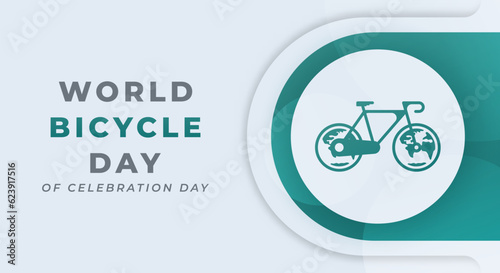 World Bicycle Day Celebration Vector Design Illustration for Background, Poster, Banner, Advertising, Greeting Card