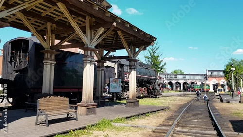 On railway workers day the public can visit the historical museum exhibition featuring an old retro depot that showcases the rich history of rail transport.