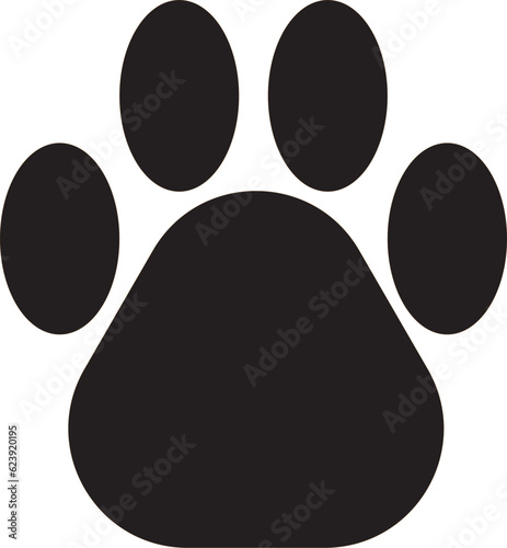 Photos simple and black and white pet footprint icon