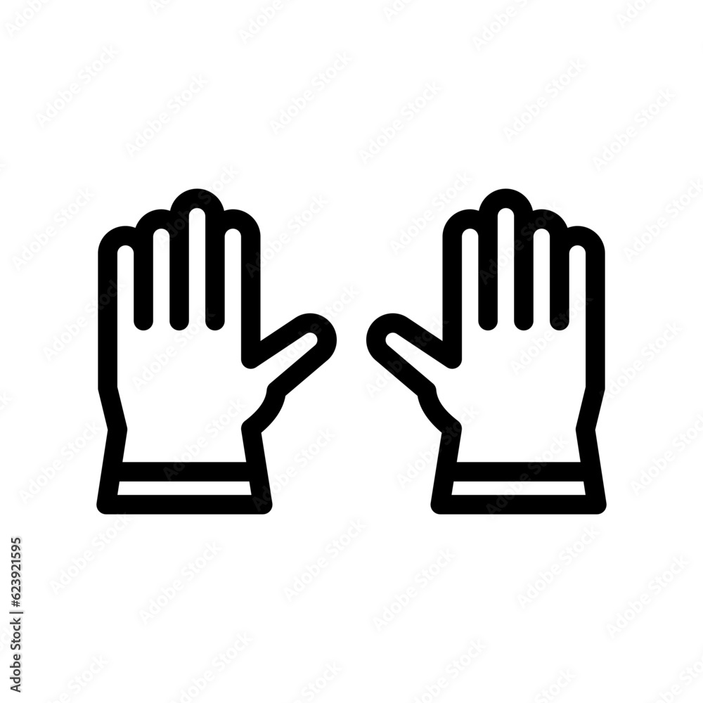 gloves line icon illustration vector graphic. Simple element illustration vector graphic, suitable for app, websites, and presentations isolated on white background gloves line icon illustration vector graphic. Simple element illustration vector graphic, suitable for app, websites, and presentations isolated on white background