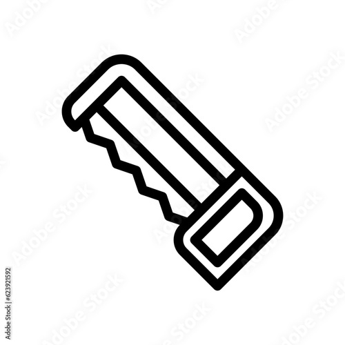metal saw line icon illustration vector graphic. Simple element illustration vector graphic, suitable for app, websites, and presentations isolated on white background