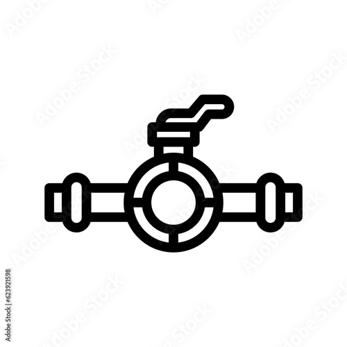 valve line icon illustration vector graphic. Simple element illustration vector graphic, suitable for app, websites, and presentations isolated on white background