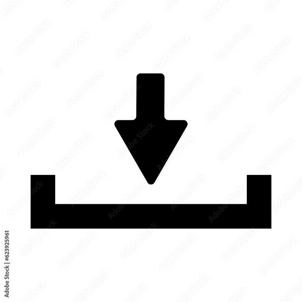 Download icon vector illustration on white background Download icon vector illustration on white background