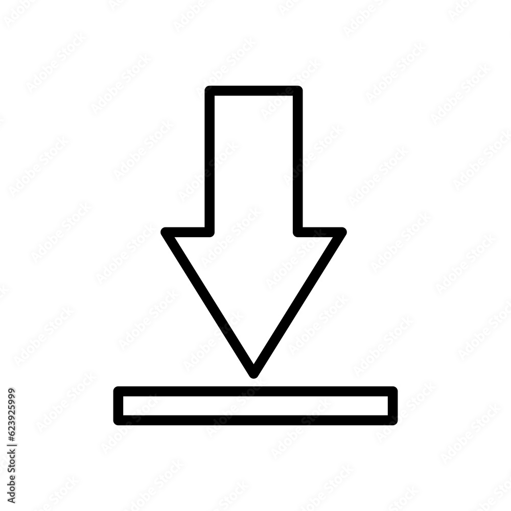 Download icon vector illustration on white background Download icon vector illustration on white background