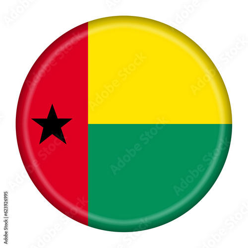 Free Download Guinea-Bissau flag button 3d illustration with clipping path - GFXLoad