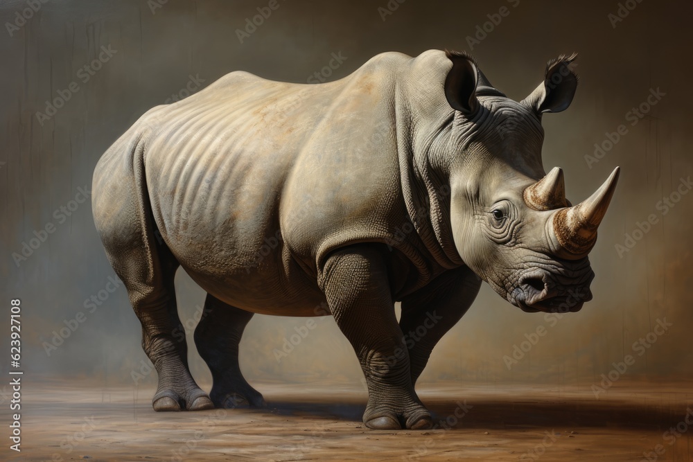 Obraz premium ai generated rhinoceros illustration