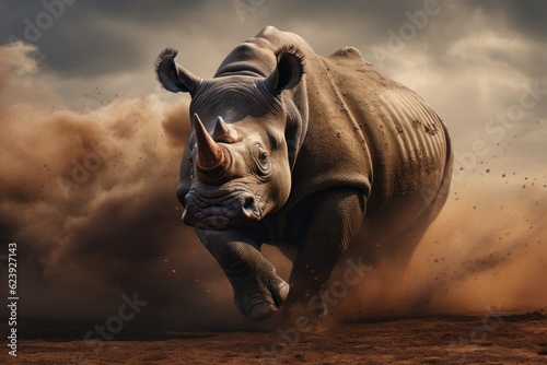ai generated rhinoceros illustration