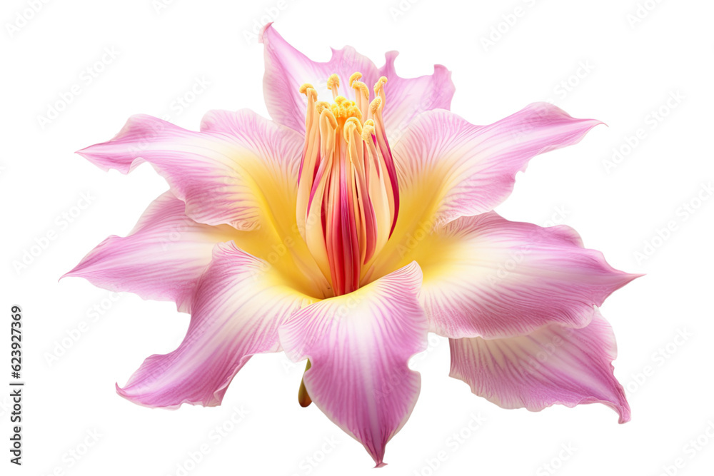 blooming of a rare exotic flower, abstract shape isolated on a transparent background, generative ai blooming of a rare exotic flower, abstract shape isolated on a transparent background, generative ai
