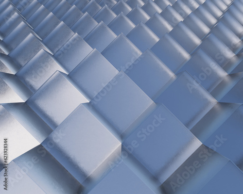 Clean elegant 3d cube glass geometry pattern background wallpaper © themagia