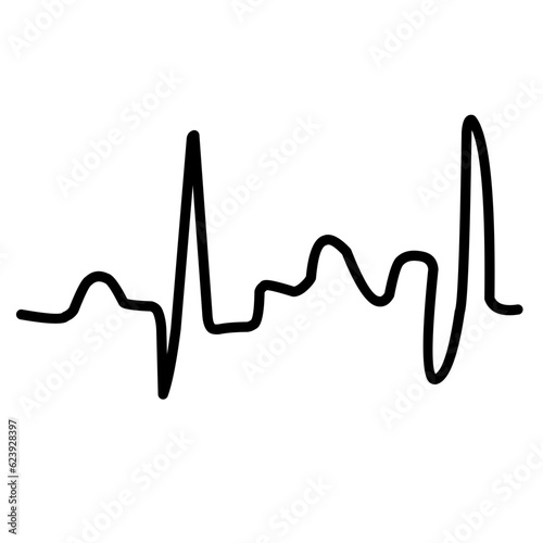 Vector Illustration Of Ecg Heart Rhythm 