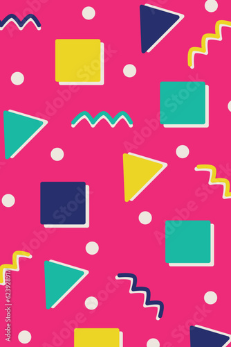 1980s colorful retro pattern