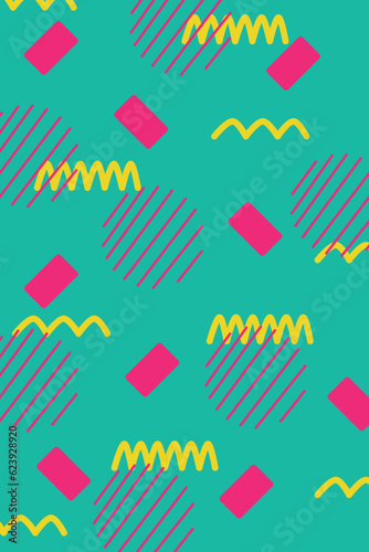 1980s colorful retro pattern