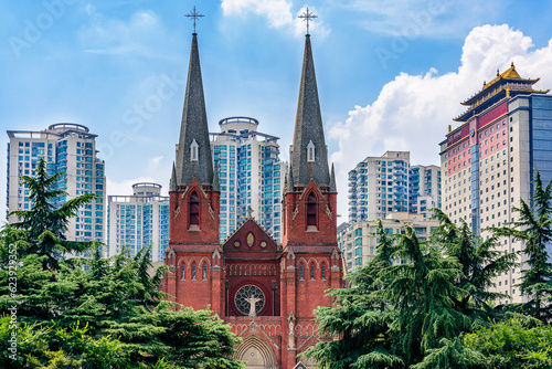 St. Ignatius Cathedral, Xujiahui Cathedral, Roman Catholic church in Shanghai, China photo