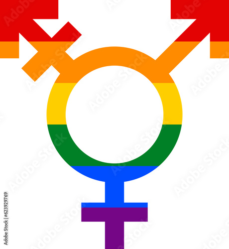 トランスジェンダー　シンボル　アイコン　記号　（Illustration of transgender symbol） / LGBT / LGBTQ
