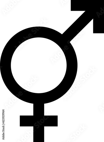トランスジェンダー　シンボル　アイコン　記号　（Illustration of transgender symbol） / LGBT / LGBTQ
