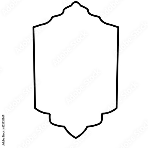 Islamic Style Border And Frame Design Template Vector Element 