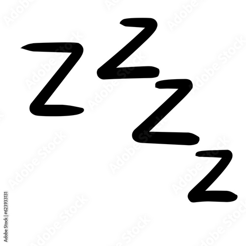 Zzz Zzz Bed Snoring Sleep Icon And Nap Z Sound Vector Symbol 