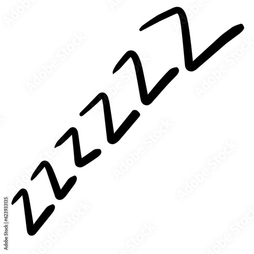 Zzz Zzz Bed Snoring Sleep Icon And Nap Z Sound Vector Symbol 