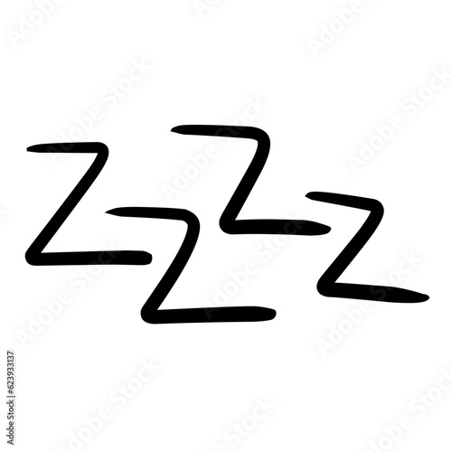 Zzz Zzz Bed Snoring Sleep Icon And Nap Z Sound Vector Symbol 