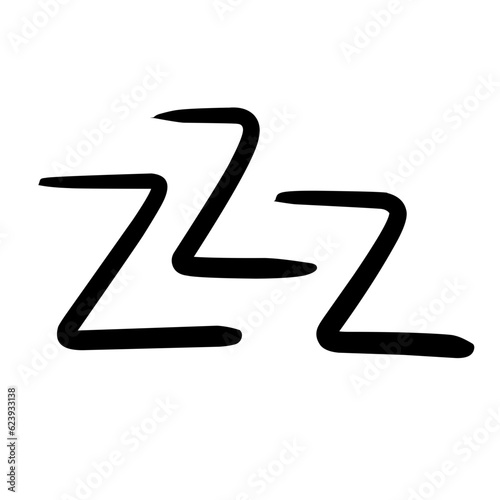 Zzz Zzz Bed Snoring Sleep Icon And Nap Z Sound Vector Symbol 